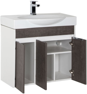 Тумба под раковину Aquanet Коста 76 188407 подвесная Дуб антик Белая