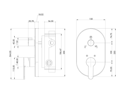 Смеситель для душа Teska BTK D030 Хром