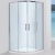 Душевой уголок Black&White Stellar Wind S101-800х800 радиальный профиль Серебристый хром стекло прозрачное