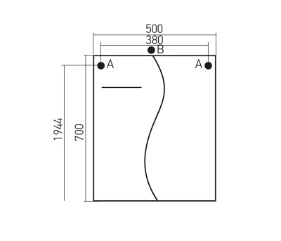 Зеркало со шкафом Mixline Муссон 50 L 528388 Белый