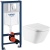 Комплект унитаза Roca The Gap Clean Rim 34647L000 с инсталляцией Grohe Rapid SL 38721001 с сиденьем Микролифт и клавишей смыва Хром