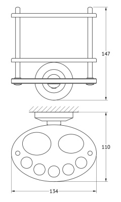 Держатель для зубных щеток FBS Standard 060 Хром
