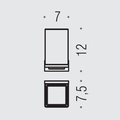 Стакан для зубных щеток Colombo Design Look B1602.000 Хром