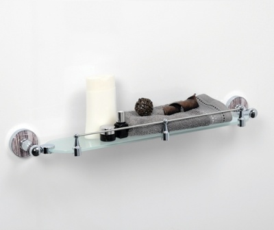 Стеклянная полка WasserKRAFT Regen K-6944 Хром