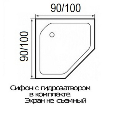 Душевая кабина River Penta 90x90x15 10000003116+10000003089 с поддоном