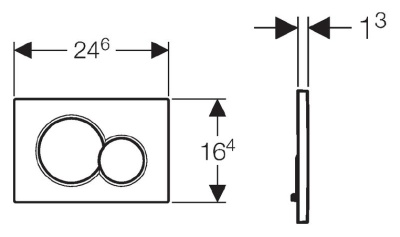 Клавиша смыва Geberit Sigma 01 115.770.46.5 Матовый хром