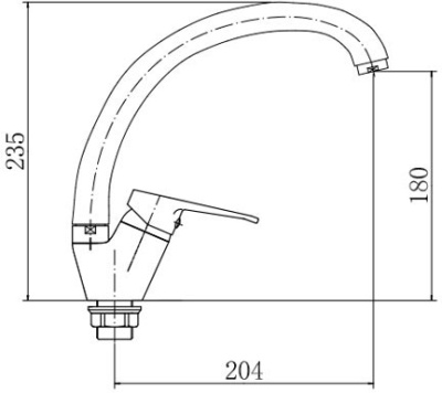 Смеситель для кухни Fashun A4113-2 Хром