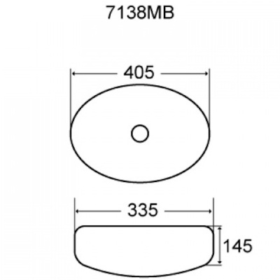 Раковина Melana 40 MLN-7138MB Черный