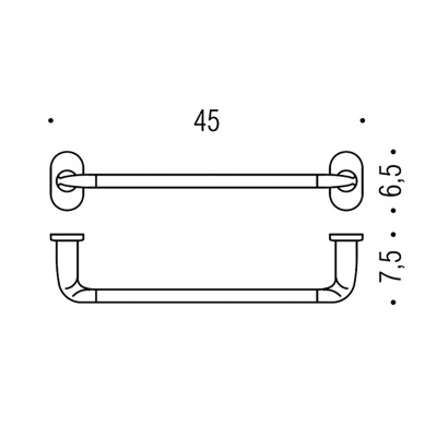 Полотенцедержатель Colombo Design Bart B2210.000 Хром