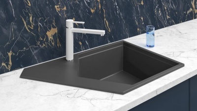 Кухонная мойка KitKraken River Graphite 77 Темно-серая