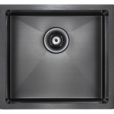 Кухонная мойка Paulmark Weser 48 PM804844-GM Вороненая сталь