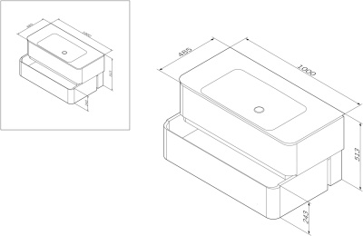 Тумба под раковину AM.PM Sensation 100 M30FHX1002FG подвесная Серый шелк