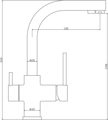 Смеситель для кухни Swedbe Selene Plus 8149K с фильтром Черный
