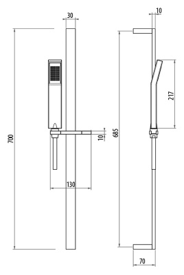 Душевой гарнитур Gattoni Programma Docce SLRT11 хром
