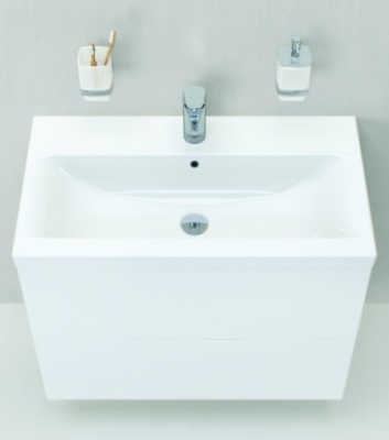 Комплект мебели для ванной AM.PM Gem 75 подвесной со смесителем Белый