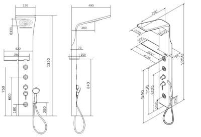 Душевая панель AM.PM Joy W85P-2-136AW Белая матовая