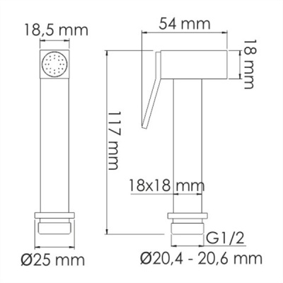 Гигиенический душ WasserKRAFT A138 Бронза