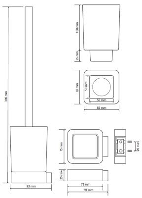 Ершик для унитаза Bemeta Solo 139113142 Хром