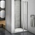 Душевая дверь в нишу Good Door Mokka WTW-110-C-WE 110 профиль Алюминий белый стекло прозрачное