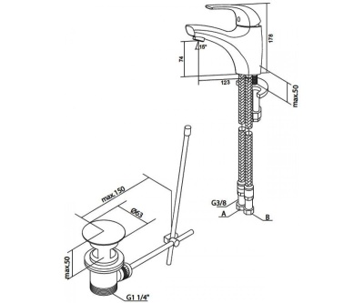 Смеситель для раковины AM.PM Sense F7582100 Хром