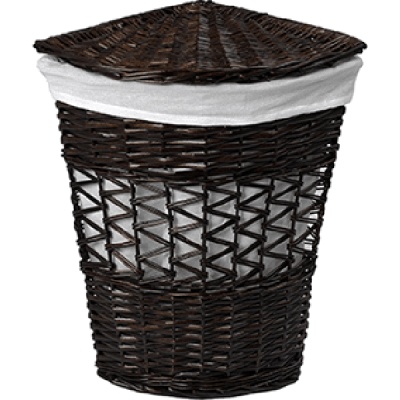 Корзина для белья WasserKRAFT Salm 40x40x57 WB-270-L с крышкой Коричневая