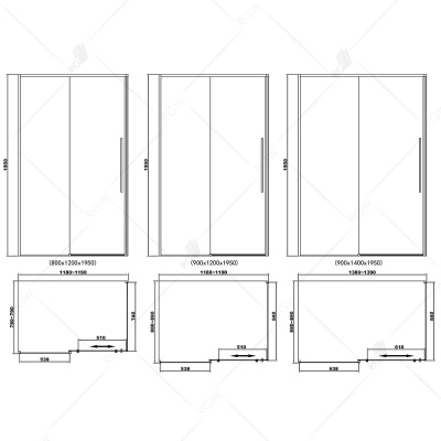Душевой уголок RGW Stilvoll SV-42 90x140 профиль Черный стекло прозрачное