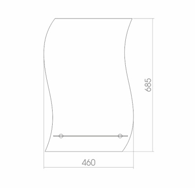 Зеркало Mixline Стиль Волна-Люкс 46 525422 с полкой с фацетом