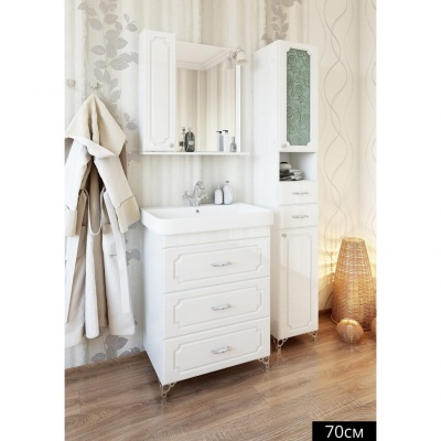 Зеркало со шкафом Sanflor Ксения 70 R Н0000000118 Белое