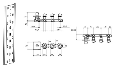 Смеситель для душа Webert Elio EL971502560 Черный матовый