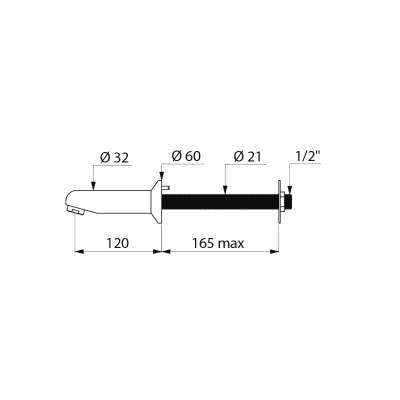 Фиксированный излив с розеткой