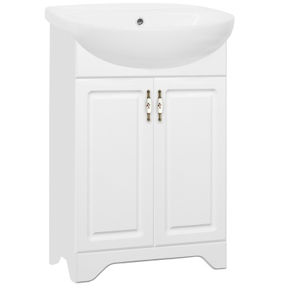 Тумба под раковину Style Line Олеандр 2 55 Люкс Белый глянец