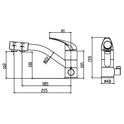 Смеситель для кухни Milardo Davis DAVSBF0M05 Хром