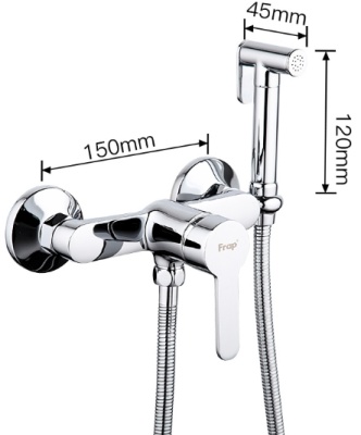 Гигиенический душ со смесителем Frap F2041 Хром