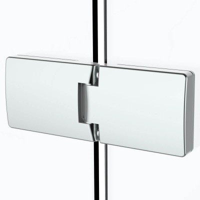 Душевой уголок Black&White Stellar Wind S701-900x900 радиальный профиль Серебристый хром стекло прозрачное