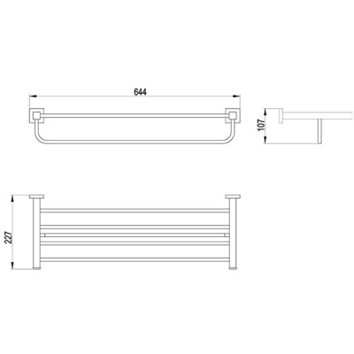 Полка для полотенец Timo Selene 10058/00 Хром