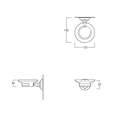 Мыльница Simas Accessorie Victoria 260201 Хром