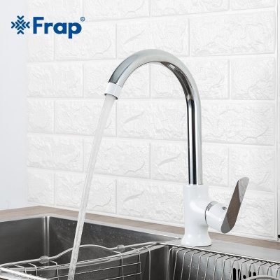 Смеситель для кухни Frap F403 Белый Хром