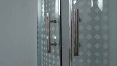 Душевой уголок Timo 100x100 TL-1102R профиль Хром стекло прозрачное с рисунком