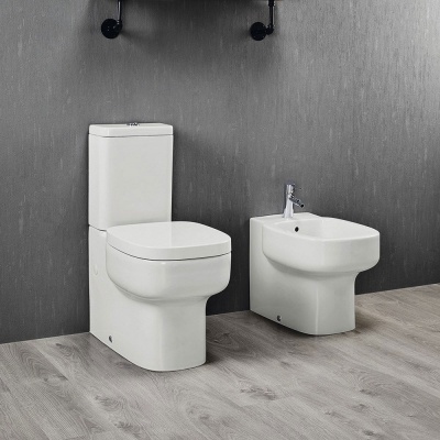 Унитаз компакт Sanitana Be You S10062423300000+S10062866600000+S80006462300000 с бачком и сиденьем