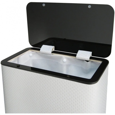 Корзина для белья Cameya Punto PWС-BG глубокая Белая, кант черный