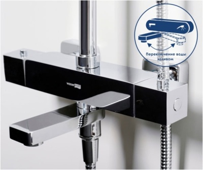 Душевая система WasserKRAFT A19901 с термостатом Хром