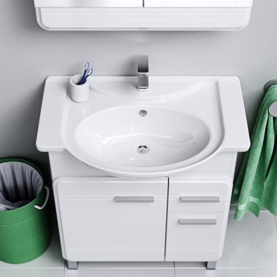 Тумба под раковину Aqwella Корсика 75 Т7м KOR0107 Белая