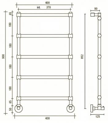 Полотенцесушитель Margaroli Sole 442-5 Хром