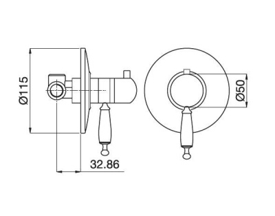 Смеситель для душа Bugnatese Oxford 6377 CR (хром)