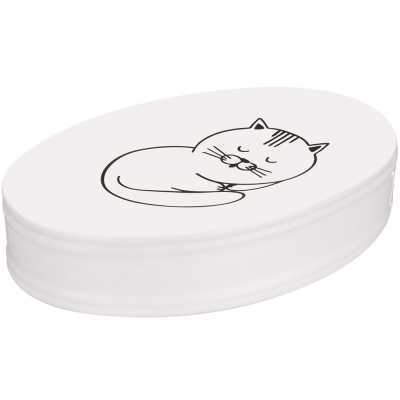 Мыльница Fora Happy Cats FOR-HC036 Черно-белая