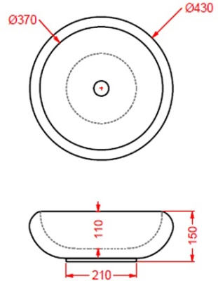 Раковина Artceram Tao 43 TOL001 01 00 Белая