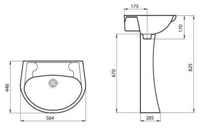 Раковина Santeri Воротынский 31117S0410B0 Салатовая