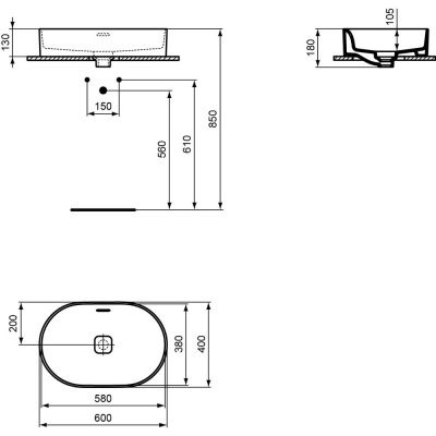 Раковина-чаша Ideal Standard Strada II 60 T360401 Евробелая