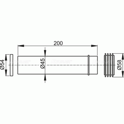 Впускной патрубок для унитаза Alcaplast M901 Черный