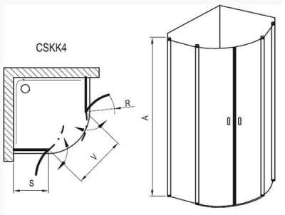Душевой уголок Ravak Chrome CSKK4-80 3Q140100Z1 Сатин